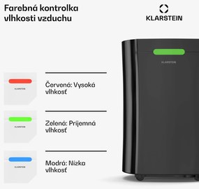 Klarstein AeroDry Smart 12 odvlhčovač vzduchu, 12 l/deň, 18 m², senzor vlhkosti, ovládanie pomocou aplikácie, 135 m³/h