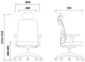 Liftor Focus ergonomická kancelárska stolička, čierna
