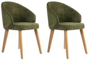 Súprava jedálenských stoličiek Bentley Green and Light Oak, 2 ks