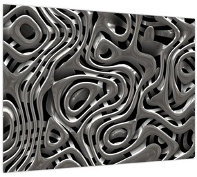 Sklenený obraz - Metalická abystrakcia (70x50 cm)
