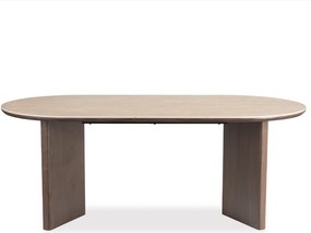 DARIUS Oválny stôl 200 cm Travertín/Orech
