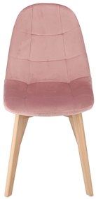 Dekorstudio Zamatová jedálenská stolička COLIN ružová