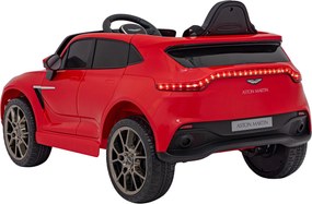 Ramiz Elektrické autíčko Aston Martin DBX pre deti červené + diaľkové ovládanie + EVA kolesá + pásy + plynulý štart + audio LED