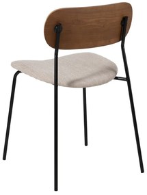 Hnedo-krémové jedálenské stoličky v súprave 4 ks Moe – Ixia