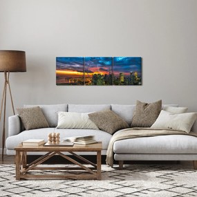 Obraz - Urban (s hodinami) (90x30 cm)