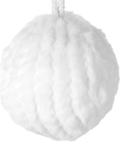 VIANOČNÁ BANKA NA STROMČEK SADA 4 KS (FI) 10 CM BIELA