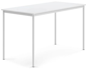 Stôl SONITUS, 1600x800x900 mm, HPL - biela, biela