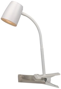 TOP-LIGHT LED moderná stolná lampička s klipom MIA C, biela