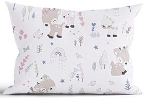 Bavlnená obliečka na vankúš Renforcé 50 x 70 cm - Srnčie šťastie