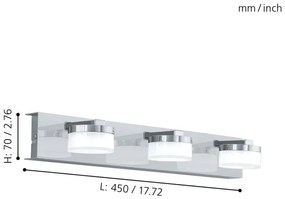 Eglo 96543 - LED Stmievateľné kúpeľňové svietidlo ROMENDO 1 3xLED/7,2W/ IP44