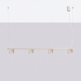 Sollux SL.2697 - Závesný luster AURA na lankách 4xGX53/10W/230V krémový
