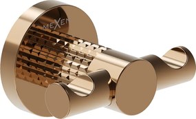 Mexen Triv, nástenný dvojitý háčik na uteráky, ružové zlato, 70A33012-60