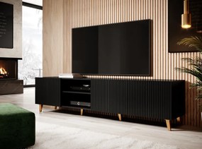 TV stolík Pafos 200 4D - čierna