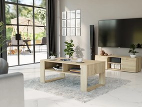 Moderný konferenčný stolík 58 x 90 x 55 cm biela