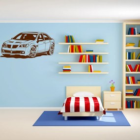 Veselá Stena Samolepka Pretekárske auto Farba: hnědá, Veľkosť: 60 x 30 cm