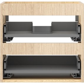 Mexen Box-A, závesná skrinka 50 cm, 2 zásuvky, dub, 91AX0-0500-470-2-81