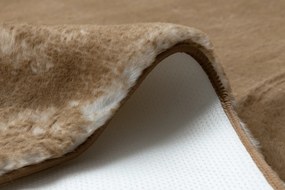 Koberec prateľný LAPIN Shaggy,  hnedý/ slonová kosť