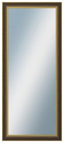 DANTIK - Zrkadlo v rámu, rozmer s rámom 60x140 cm z lišty ZVRATNÁ čiernozlatá plast (3071)