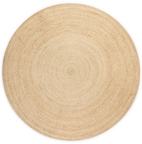 Slonovinový obojstranný jutový okrúhly koberec ø 140 cm Braided Ivory – Hanse Home