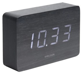Karlsson 5653BK Dizajnové stolné hodiny s budíkom, 15 x 10 cm