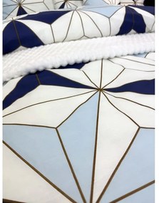 Obliečky Blue Vision 140x200 / 70x90 – moderný geometrický vzor, 100 % bavlna