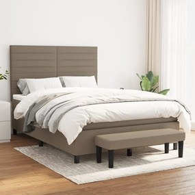 Boxspring posteľ s matracom sivohnedý 140x190 cm látka 3136673