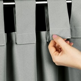 ZÁHRADNÝ VODEODOLNÝ ZÁVES NA PÚTKACH GARDEN 155X220 CM STRIEBORNÁ