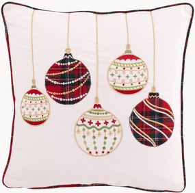 Bavlnený vianočný vankúš Christmas Baubles