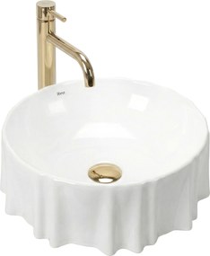 Rea Anastazja, umývadlo na dosku 390x390x135 mm, biela lesklá, REA-U0639