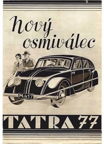 Ceduľa Tatra 77 - nový osmiválec