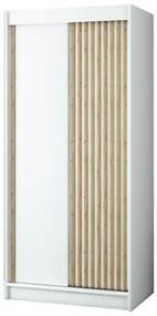 Šatníková skriňa 100 cm Ladonna (biela matná). Akcia -20%. Vlastná spoľahlivá doprava až k Vám domov. 1045692