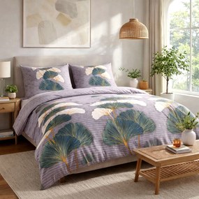 FLANELOVÉ OBLIEČKY FLANELOVE 160X200 CM, 2KS 70X80 CM LISTY