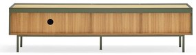 Zelený/v prírodnej farbe TV stolík v dekore duba 180x45 cm Arista – Teulat