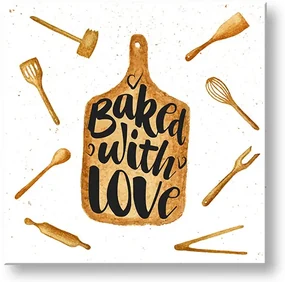 Obraz na stenu s textom Baked with love | rôzne rozmery
