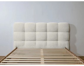 Svetlosivá čalúnená dvojlôžková posteľ s roštom 180x200 cm Kumo – Bobochic Paris