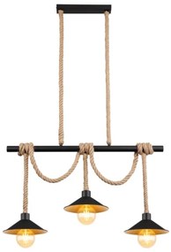 Globo 15690-3H - Závesné svietidlo na lanku DIANA 3xE27/60W/230V čierne