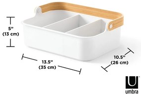 Biely plastový kúpeľňový organizér Bellwood - Umbra