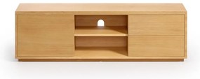 TV stolík v dekore duba v prírodnej farbe 150x44 cm Abilen - Kave Home