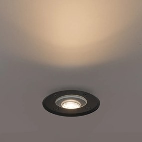 Sada 6 moderných vonkajších bodových svetiel čiernych 35 mm nastaviteľných IP65 - Delux