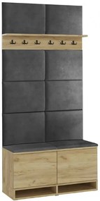 Bestent Predsieňová stena vešiaková Craft/ Grey 100x213x37cm