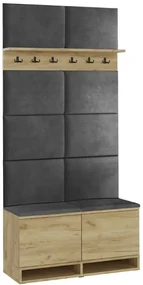 Bestent Predsieňová stena vešiaková Craft/ Grey 100x213x37cm