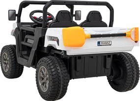 Ramiz Auto Pick-Up Speed 900 pre deti Biele + pohon 4x4 + pohyblivá pumpa + batožinový priestor + diaľkové ovládanie + lopata + LED audio