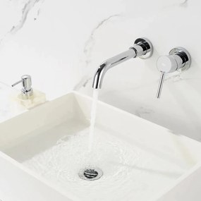 Rea Lungo Long, podomietková umývadlová/vaňová batéria + BOX, chrómová, REA-B0369