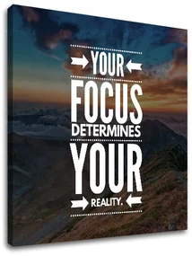 Motivačný obraz na stenu Your focus | rôzne rozmery