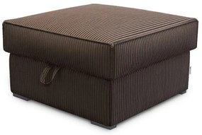 Tmavo hnedý taburet SMART COSARO s úložným priestorom 65x65 cm