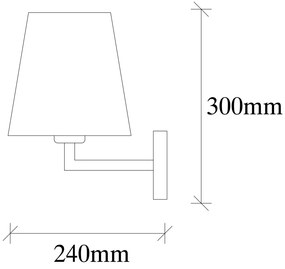 Nástenná lampa Profil II krémová
