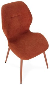 Terakotové čalúnené jedálenské stoličky v súprave 4 ks Ansu – Marckeric