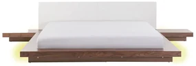 Manželská posteľ 180x200 cm Zina (biela) (s LED osvetlením). Vlastná spoľahlivá doprava až k Vám domov. 1035514