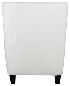 Biele zamatové kreslo ušiak Zhili - Støraa