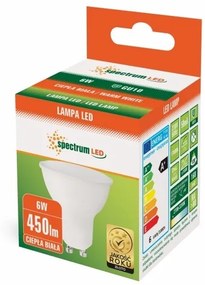 LED žárovkaGU10 230V 6W teplá bílá